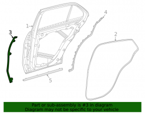 Уплотнитель двери боковой задний правый Mercedes W167 GLE 350 450 20-26 передний