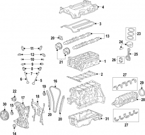Blocul cilindric gol al Chevrolet Volt 11-15