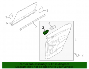 Ручка двери внутренняя передняя правая Kia Sorento 16-20
