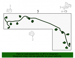Проводка переднего бампера под парктроники Acura MDX 17-20 рест