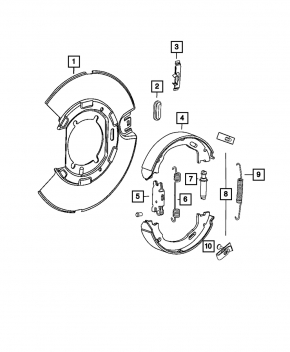 Кожух тормозного диска задний правый Dodge Challenger 09-23