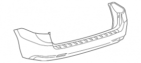 Бампер задний голый Toyota Sienna 11-20 L, LE, XLE