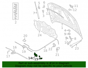 Încuietoare capotă stânga Audi A3 22-26