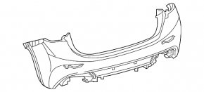 Бампер задний голый Infiniti QX30 17-19 S