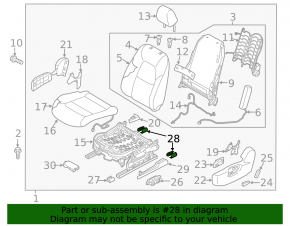 Накладка салазок водительского сиденья задняя левая Mazda CX-9 16-23