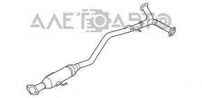 Выпускная трасса средняя часть с бочками Mazda6 03-08 2.3