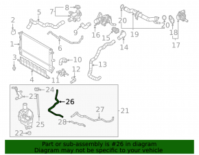 Трубка расширительного бачка охлаждения Mazda 3 21-26 4d 2.5T тип 2