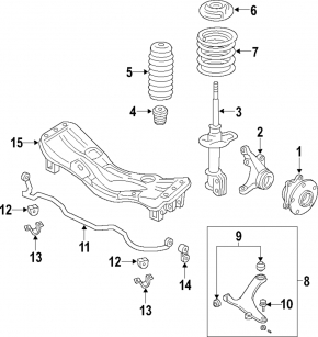 Amortizor spate stânga Subaru Legacy 13-14