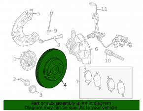 Disc de frână față stânga Mercedes Clasa C 43 AMG W206 23-26 370/36mm, AWD