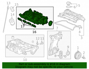 Коллектор впускной Honda CRV 17-22 1.5Т