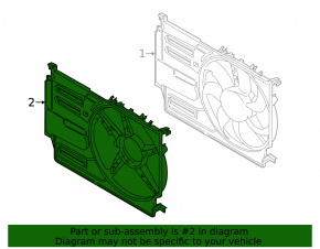 Диффузор кожух радиатора голый Mini Cooper F56 3d 14- 1.5t, 2.0t