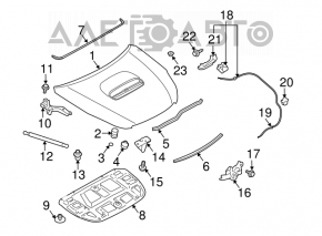 Амортизатор капота правый Subaru Outback 10-14
