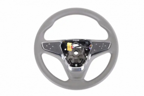 Руль голый Chevrolet Malibu 16-22 серый резина, без кнопок и лепестков, без рамки