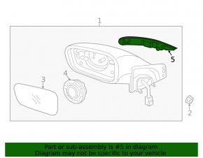 Поворотник зеркала левый Hyundai Sonata 15-17 VIEW MAX