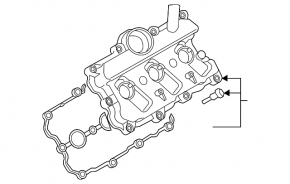 Крышка клапанная правая Audi A6 C7 16-18 3.0T CREC