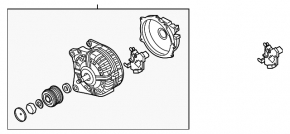 Генератор VW Golf 15- 1.8T