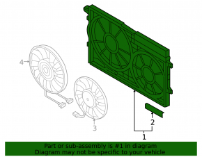 Диффузор кожух радиатора голый VW Beetle 12-19 1.8T, 2.0T