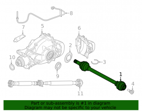 Привод полуось задняя левая BMW X7 G07 19-22 3.0T