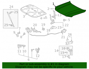 Капот голый Toyota Land Cruiser 08-15 дорест