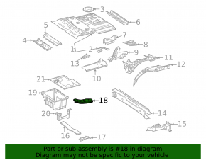 Лопух заднего подрамника левый Mercedes W167 GLE 350 450 20-26