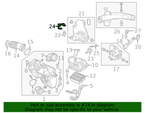 Кронштейн корпуса воздушного фильтра верхний Honda Accord 16-17 2.0 hybrid