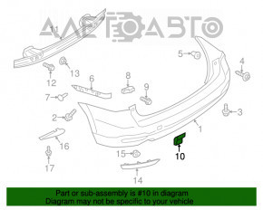 Заглушка буксировочного крюка заднего бампера Subaru Forester 14-18 SJ