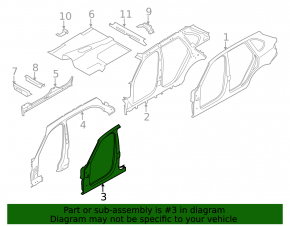 Стойка кузова центральная правая BMW X5 F15 14-18