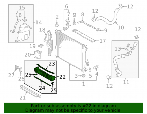 Jaluzele deflectoare de radiator Lexus ES 19-26