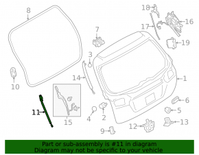 Амортизатор двери багажника правый Subaru Outback 15-19