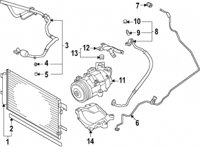 Furtun compresor-încălzire aer condiționat Subaru Forester 25-26