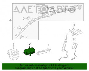 Подушка безопасности airbag пассажирская в торпеде Lexus RX350 RX450h 16-22