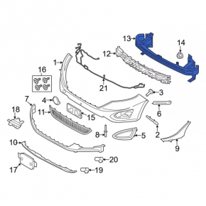 Amplificatorul de bara fata Ford Edge 15-18, fabricat in SUA