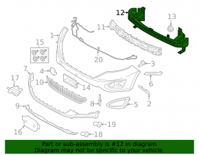 Amplificatorul de bara fata Ford Edge 15-18, fabricat in SUA