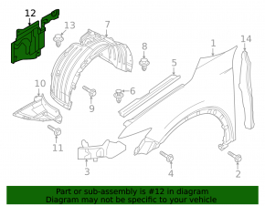 Защита арки передняя правая Mazda CX-50 24-26