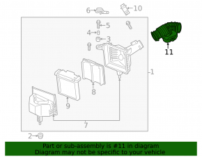 Воздуховод с резонатором Infiniti M Q70 11-19 3.7