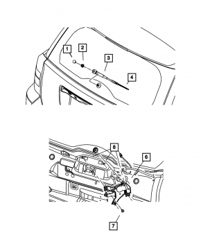 Поводок дворника задний Jeep Compass 11-16