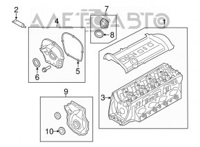 Передняя крышка ГБЦ VW CC 08-17