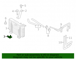 Suport radiator răcire ulei transmisie automată Mitsubishi Outlander 14-20 2.4, 3.0, inferior