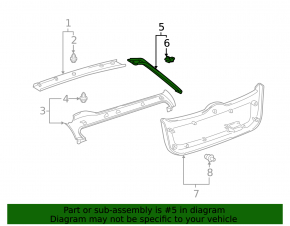 Обшивка двери багажника левая Toyota Prius 20 04-09