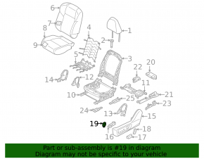Управление поясничной подпорки водительского сиденья Mitsubishi Outlander 22-26