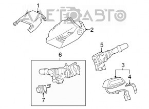 Джойстик регулировки руля Lexus RX350 RX450 10-15