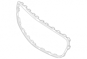Обрамление решетка радиатора grill Mercedes W213 E 17-20 хром, AMG pkg