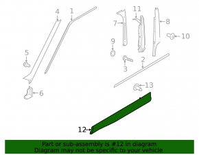 Ornament inferior ușă față dreapta pentru Land Rover Range Rover Sport 13-22