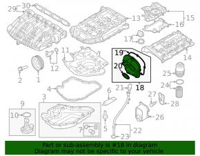 Передняя крышка ГБЦ Audi Q7 16-26 2.0T