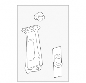 Capac pentru centura superioara stâlp central stânga Toyota Prius 50 Prime 17-19 gri