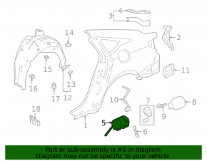 Корпус лючка бензобака Honda Accord 18-22