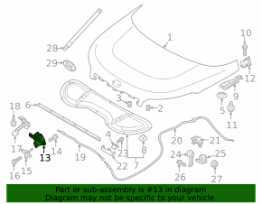 Замок капота Kia Soul 14-19