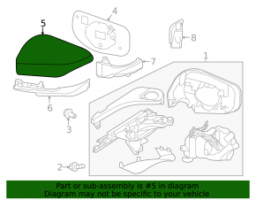 Крышка бокового зеркала левая Subaru Outback 20-25 черная