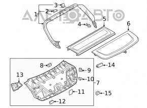 Кнопка закрытия багажника Audi A5 F5 18-25 с блокировкой