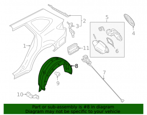 Aripa spate dreapta Subaru Outback 20-